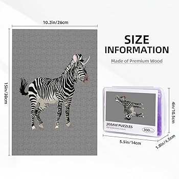 Amazon.co.jp: ジグソーパズル ゼブラ シマウマ 木製 300ピース